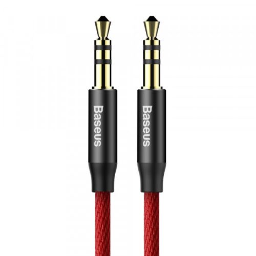 Baseus Audio kábel, Yiven M30 AUX 1m, piros/fekete CAM30-B91