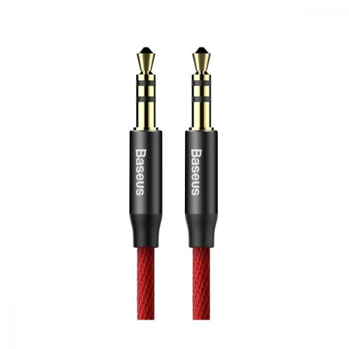 Baseus Audio kábel, Yiven M30 AUX 1,5m, piros/fekete CAM30-C91