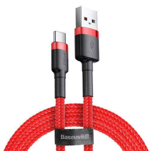 Baseus Type-C (USB-C) kábel, Cafule, 2A, 2m, piros CATKLF-C09