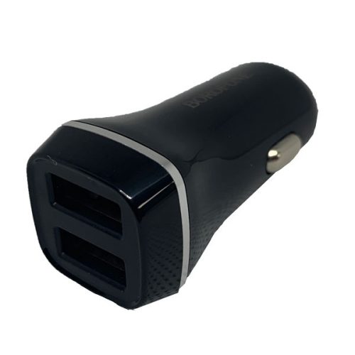 Borofone  BZ2 Autós töltő adapter dupla USB fekete