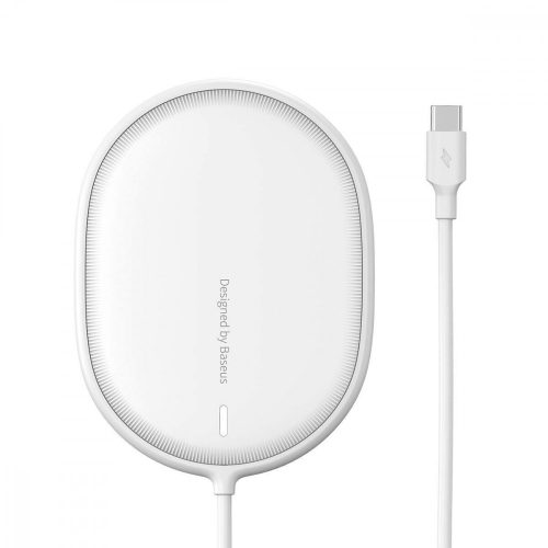 Baseus vezeték nélküli töltő, Light Magnetic, iPhone 12 modellhez (Type-C (USB-C) kábel 2A, 1.5m) 15W, fehér WXQJ-02