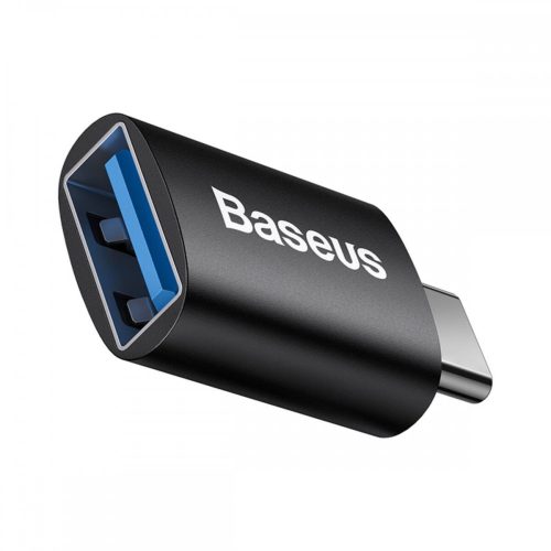 Baseus átalakító, Ingenuity Series Mini OTG adapter, USB-A 3.1 [anya] - Type-C [apa], fekete ZJJQ000001