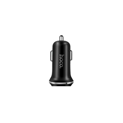Hoco Z1 2.1A Dupla USB Portos Szivargyújtós Autóstöltő Fekete