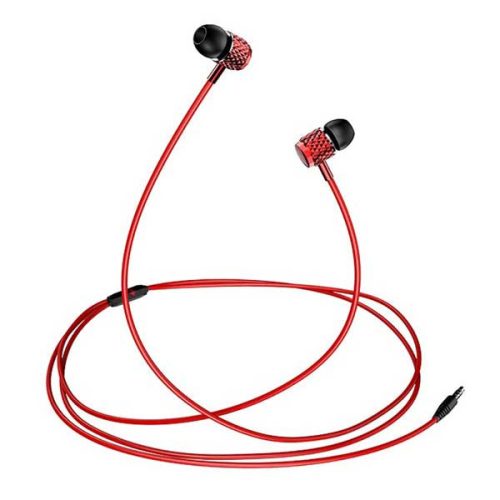 USAMS EP-38 Vezetékes fülhallgató piros, 3.5 jack csatlakozó